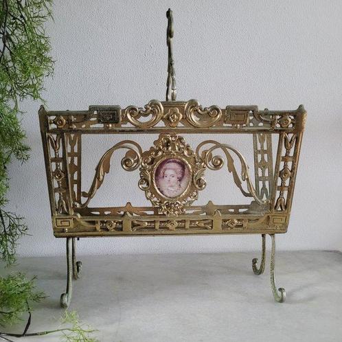 Tijdschriftenhouder - Art Deco, Messing, Antiek en Kunst, Curiosa en Brocante