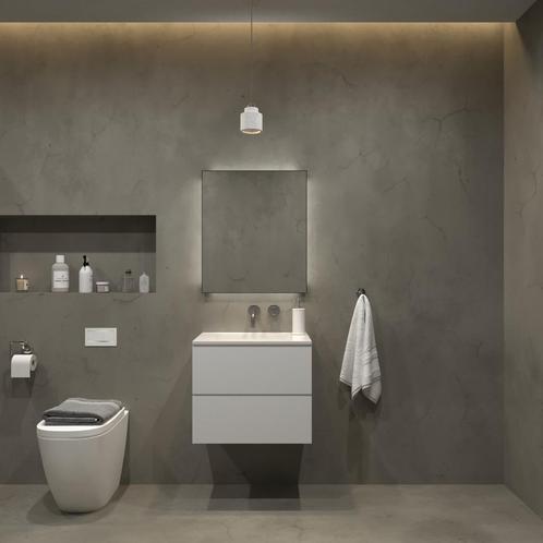 Badkamermeubelset Gliss Zeus 70 cm Hoogglans Wit, Doe-het-zelf en Verbouw, Sanitair, Bad, Nieuw, Ophalen of Verzenden