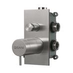 Inbouwkraan Qisani Flow Thermostatisch 2-weg Vierkant, Ophalen of Verzenden, Nieuw, Chroom, Kraan