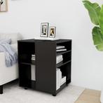 vidaXL Rolkast 60x53x72 cm bewerkt hout zwart, Verzenden, Nieuw