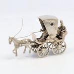 Rijtuig - Miniatuur figuur - .835 zilver, Antiek en Kunst, Antiek | Goud en Zilver