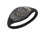Renaissance Brons ring met IHS-monogram