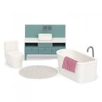Lundby Poppenhuis Basic Badkamerset Wit (Poppenhuizen), Ophalen of Verzenden, Nieuw