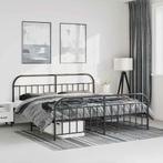 vidaXL Bedframe met hoofd- en voeteneinde metaal zwart, Huis en Inrichting, Slaapkamer | Bedden, Verzenden, Zwart, Metaal, Nieuw