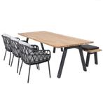 Ambassador Calpi dining tuintset 240x100xH75 cm 5 delig 4, Tuin en Terras, Ophalen of Verzenden, Nieuw