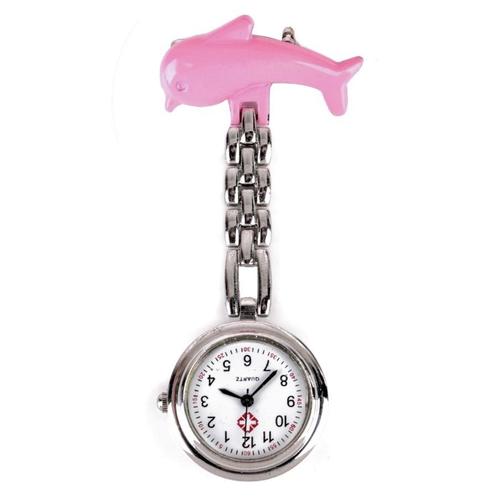 Fako® - Verpleegstershorloge - Dolfijn - Roze, Sieraden, Tassen en Uiterlijk, Horloges | Dames, Verzenden