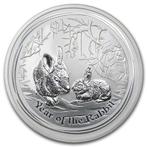 Lunar II - Year of the Rabbit - 5 oz 2011 (8.030 oplage), Postzegels en Munten, Zilver, Losse munt, Verzenden