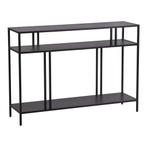 Console tafel Kumlinge metaal 78x110x30 cm zwart [en.casa], Huis en Inrichting, Tafels | Sidetables, Verzenden, Nieuw
