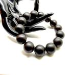 Armband met Baltische amberkralen in zwart kers, 16 mm, 34,3, Antiek en Kunst