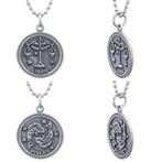 Echt zilveren ronde sterrenbeeld kettinghanger, Sieraden, Tassen en Uiterlijk, Kettinghangers, Verzenden, Nieuw, Zilver