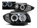 Angel Eyes koplamp units Black geschikt voor BMW 1 E87 – E81, Verzenden, Nieuw, Universele onderdelen