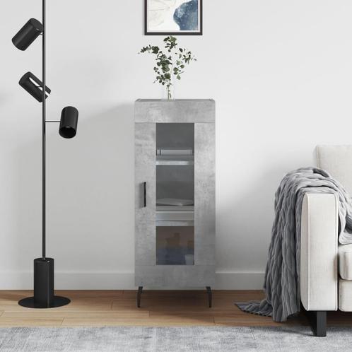 vidaXL Dressoir 34,5x34x90 cm bewerkt hout betongrijs, Huis en Inrichting, Kasten | Dressoirs, 25 tot 50 cm, Nieuw, Minder dan 50 cm