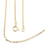 18 Krt. Gouden anker schakel ketting | 47 cm (geelgoud), Sieraden, Tassen en Uiterlijk, Kettingen, Ophalen of Verzenden, Gebruikt