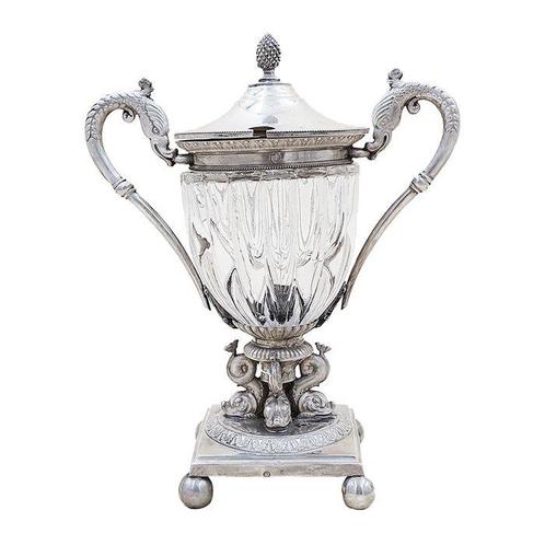 Zout- en pepervaatjes (3) - Kristal, Zilver - Zout- en, Antiek en Kunst, Antiek | Goud en Zilver