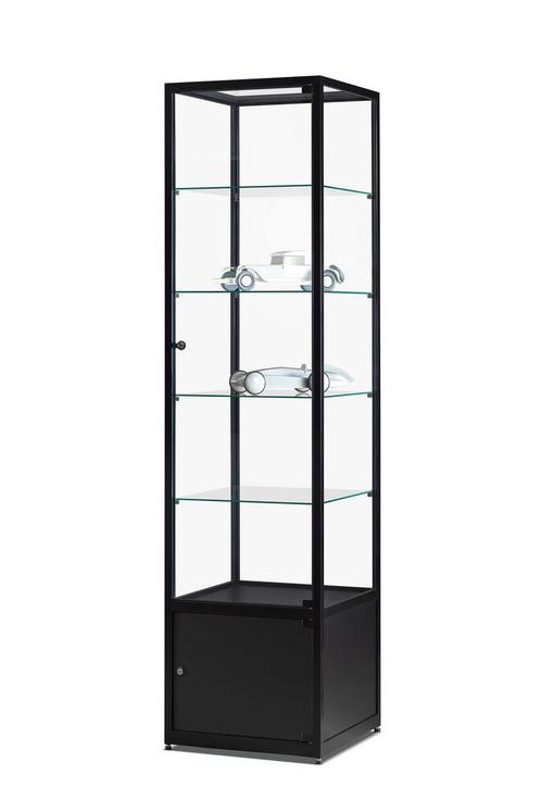 Luxe vitrinekast zwart 50 cm met onderkast, Zakelijke goederen, Kantoor en Winkelinrichting | Kantoormeubilair en Inrichting