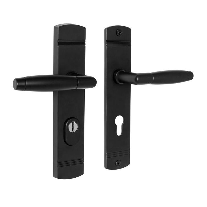 Retro buitendeurbeslag klink/klink PC72 zwart, Doe-het-zelf en Verbouw, Hang- en Sluitwerk, Klink of Kruk, Nieuw, Overige materialen