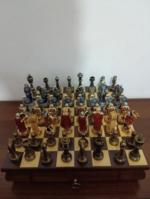 Schaakspel - Hout, Brons, Antiek en Kunst, Curiosa en Brocante