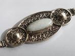 Zilver, Art Deco, Melk Opaal - Armband - Filigrain.
