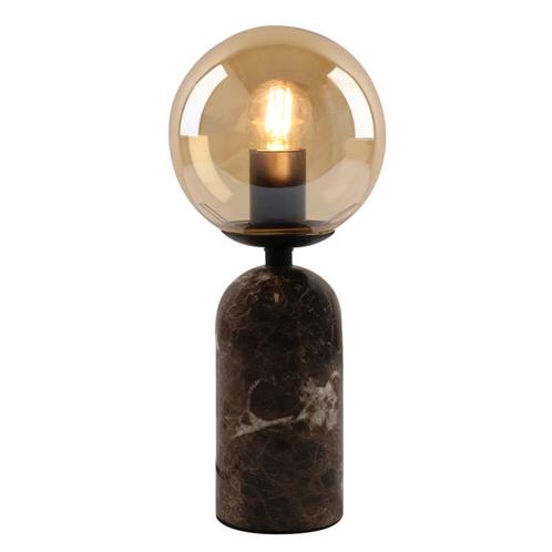 Marmeren tafellamp amber, Alan, met schakelaar, Huis en Inrichting, Lampen | Tafellampen, Nieuw, Glas, Minder dan 50 cm, Ophalen of Verzenden