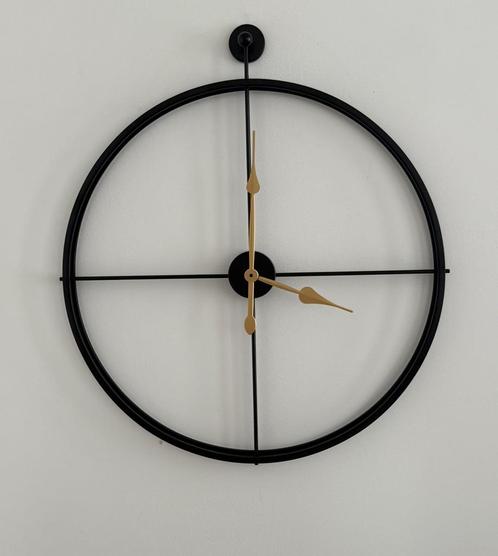 Zeckhome Obsidian Halo – Luxe Wandklok 80 cm Stil Zwart, Huis en Inrichting, Woonaccessoires | Klokken, Analoog, Nieuw, Wandklok