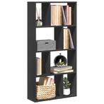 vidaXL Boekenkast 60x20x120 cm bewerkt hout zwart, Verzenden, Nieuw, Overige houtsoorten