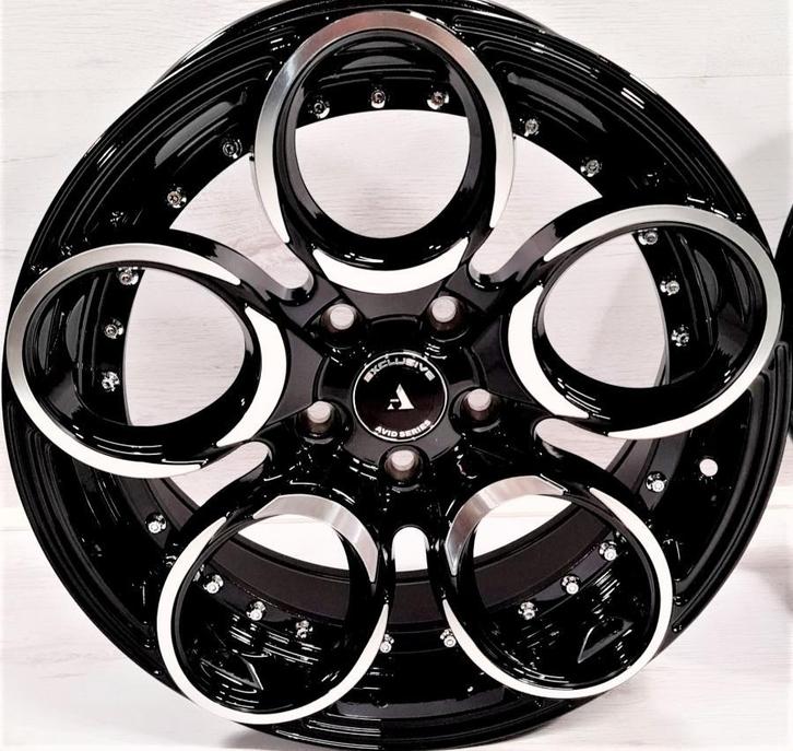 17 inch 5x112 Exclusive AVID SeriesXR7531 Gloss Black Velgem, Auto-onderdelen, Banden en Velgen, Velg(en), Nieuw, 17 inch, Ophalen of Verzenden