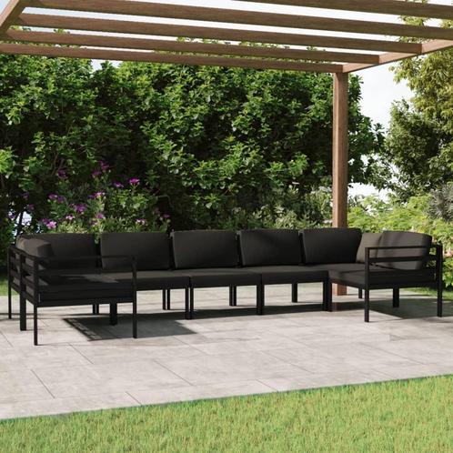 vidaXL 7-delige Loungeset met kussens aluminium, Tuin en Terras, Tuinsets en Loungesets, Loungeset, Nieuw, Aluminium, Verzenden