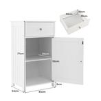 2dekans | Coast — Badkamerkast met lade, wit — 68 x 45 x 33, Huis en Inrichting, Woonaccessoires | Spiegels, Ophalen of Verzenden