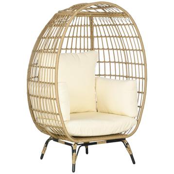 Tuinstoelenset - Rotan look - Comfortabel - Khaki beschikbaar voor biedingen