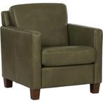 Leren fauteuil Smart - Granada Moss (olijf/groen) - Poten, Nieuw, Ophalen of Verzenden, Bohemian, Eigentijds, Modern, Retro, 50 tot 75 cm