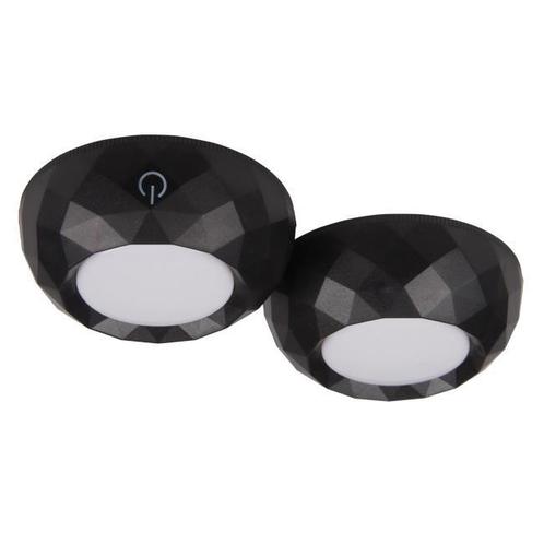 LED Zwarte Opbouwspots Batterij Dimbaar 0,5Watt 4000K, Huis en Inrichting, Lampen | Spots, Metaal of Aluminium, Ophalen of Verzenden