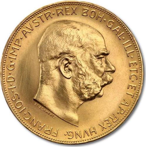 33,87 grams - Goud .900 - 100 Corona 1915 - Austria, Postzegels en Munten, Edelmetalen en Baren