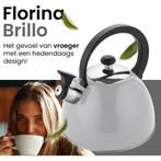 Florina Brillo fluitketel RVS lichtgrijs 2.5 Liter - ook, Witgoed en Apparatuur, Waterkokers, Ophalen of Verzenden, Nieuw