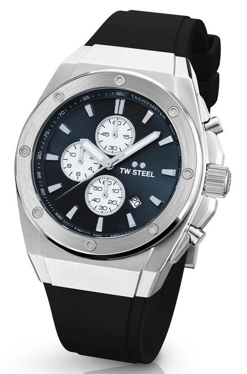 TW Steel CE4100 CEO Tech chronograaf horloge 44 mm, Sieraden, Tassen en Uiterlijk, Horloges | Heren, Kunststof, Nieuw, Staal, Overige merken