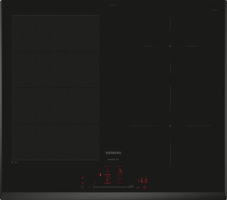 Siemens EX651HEC1M inbouw inductie kookplaat - 60 cm. breed, Witgoed en Apparatuur, Kookplaten, Inbouw, 4 kookzones, Energieklasse A of zuiniger