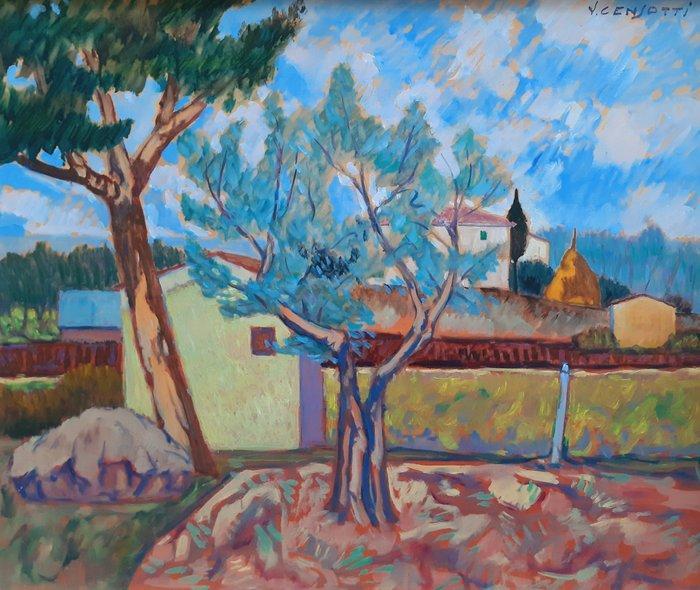 Vincenzo Censotti (1913-2005) - Paesaggio Primaverile, Antiek en Kunst, Kunst | Schilderijen | Klassiek
