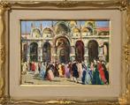 Vincenzo La Bella (1872 - 1954) - Piazza San Marco a Venezia, Antiek en Kunst, Kunst | Schilderijen | Klassiek