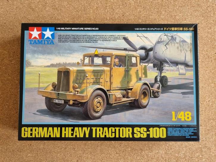 Tamiya 32593 Hanomag SS-100 German heavy Duty tractor 1:48, Hobby en Vrije tijd, Modelbouw | Auto's en Voertuigen, Tamiya, Verzenden