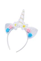 Eenhoorn Haarband Wit Unicorn Diadeem Oortjes Bloemetjes Wit, Kleding | Dames, Carnavalskleding en Feestkleding, Ophalen of Verzenden