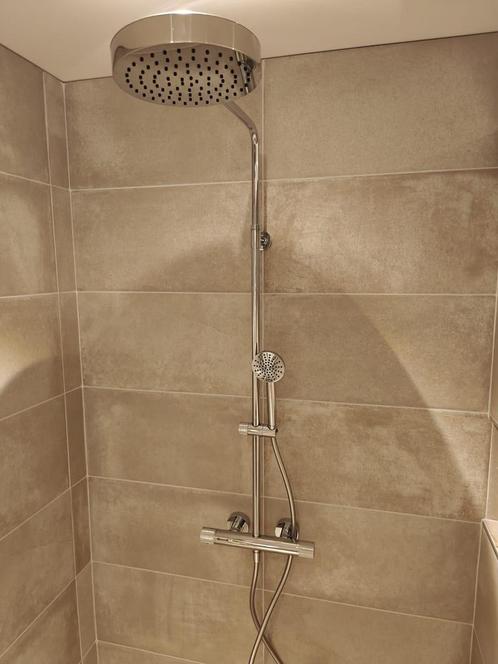Regendouche set chroom engraved line - 0008, Doe-het-zelf en Verbouw, Sanitair, Douche, Nieuw, Chroom, Ophalen