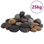 vidaXL Kiezelstenen gepolijst 5-8 cm 25 kg meerkleurig, Dieren en Toebehoren, Verzenden, Nieuw