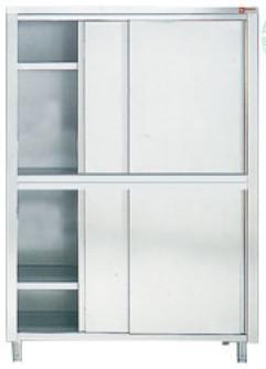 RVS opbergkast met 4 schuifdeuren | 60 cm diep, Zakelijke goederen, Horeca | Meubilair en Inrichting, Verzenden