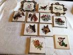 Set van 11 oude decoratieve tegels – Villeroy & Boch, Gien,