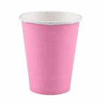 Lichtroze Bekers Karton 266ml 8st, Verzenden, Nieuw