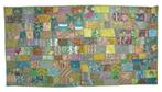 Wandteppich, wandbehang, tafelkleed, patchwork, handgemaakt,, Antiek en Kunst