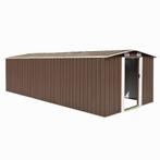 vidaXL Tuinschuur 257x580x181 cm metaal bruin, Tuin en Terras, Verzenden, Nieuw