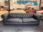 Chesterfield Maarssen Zwart Leren 3.5 Zits Chesterfield Bank, Ophalen, Chesterfield, Leer, Zo goed als nieuw