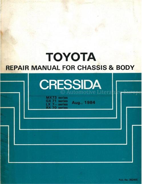 1985 TOYOTA CRESSIDA CHASSIS & CARROSSERIE, Auto diversen, Handleidingen en Instructieboekjes