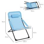 TRUUSK Vouwstoel Campingstoel - Verstelbare Rugleuning - Met, Verzenden, Nieuw