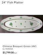Herend - Dienblad - Appony Groen - Porselein - (60 cm)